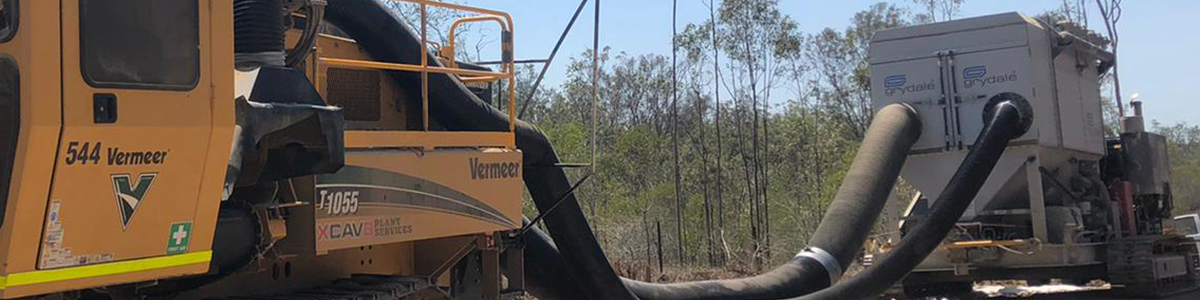 trencher attached to dust collector