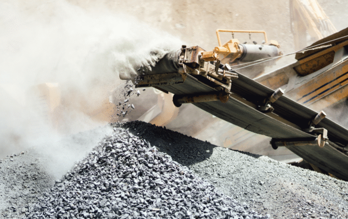 Dust generated at transfer points of mobile crushing plant