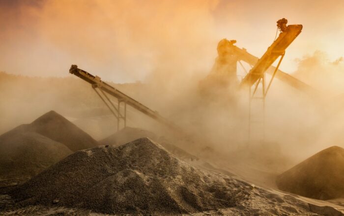 Dusty Mine Site - with no Dust Control in Operation