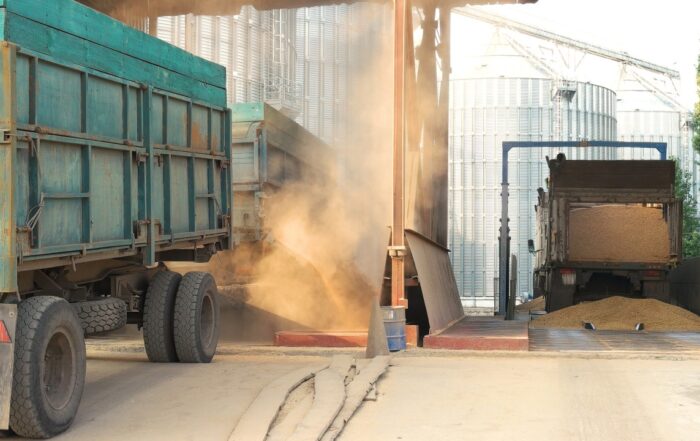 Truck Unloading Bulk Material